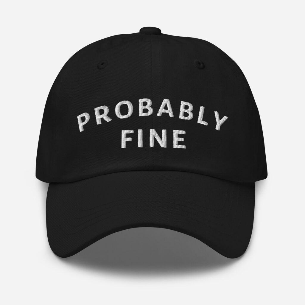 Probably Fine Embroidered Cap